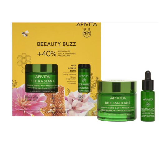 Apivita Beauty Buzz-Bee Radiant (πλούσιας υφής), 2τμχ