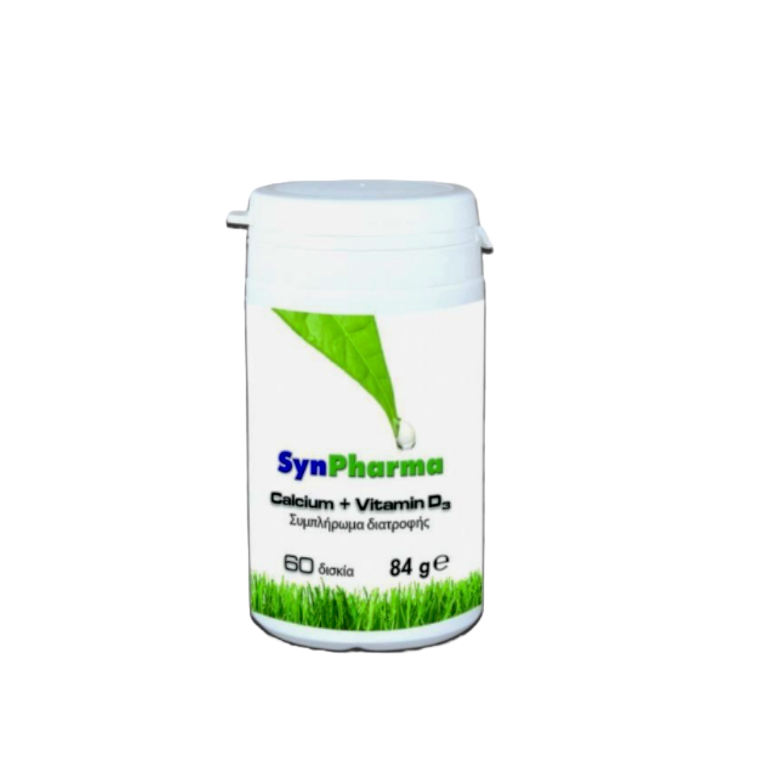 Synpharma Calcium & Vitamin D3, 60 Δισκία