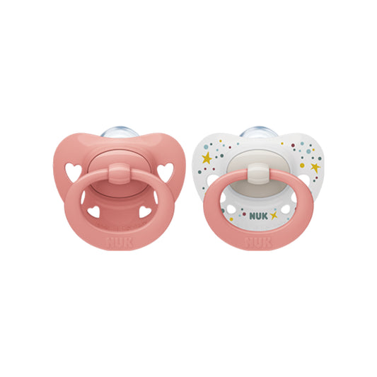 NUK Sil Soother Family Love Orange 0-6M, 2τμχ