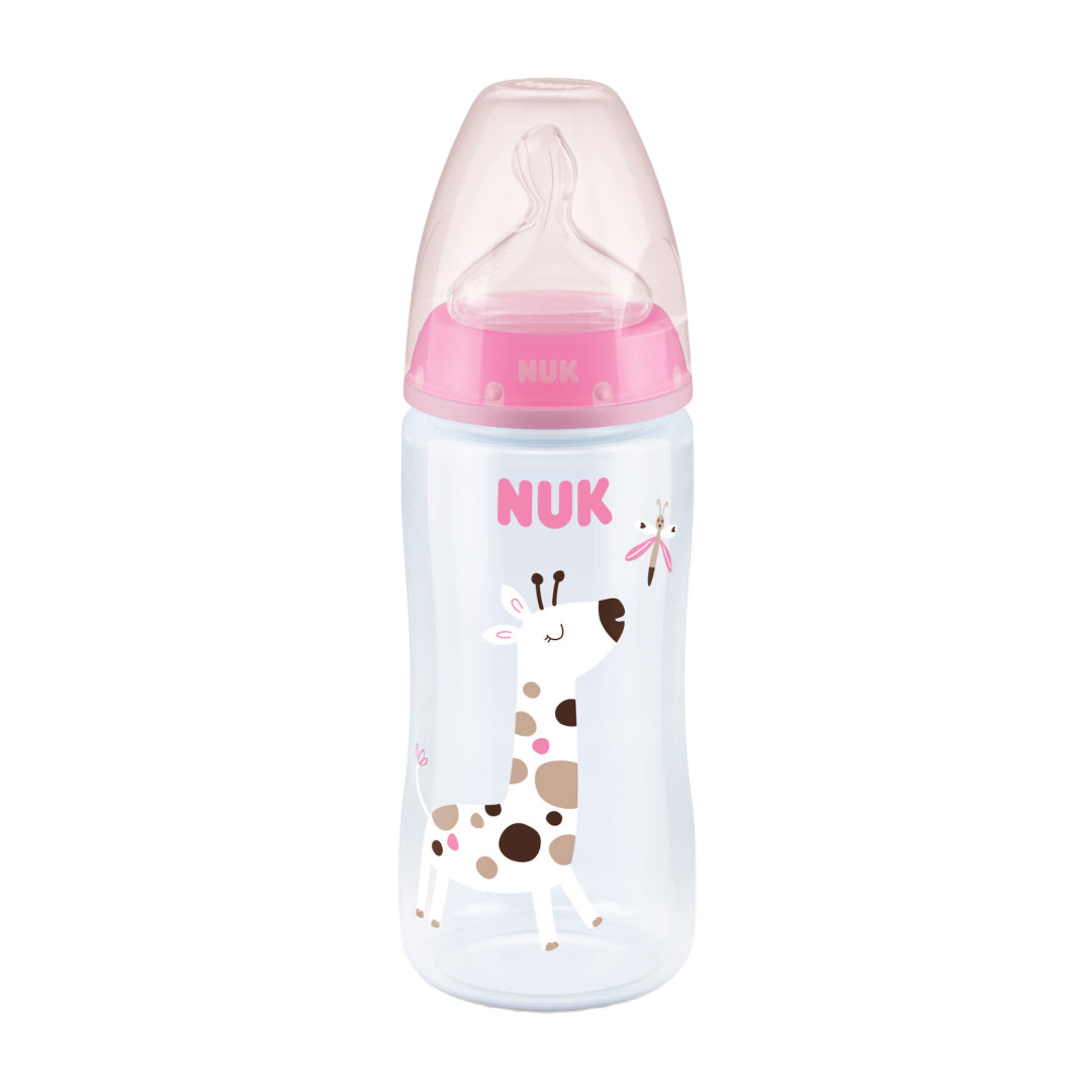 NUK First Choice Bottle Pink with Temperature Control, 300ml