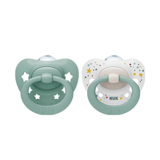 NUK Sil Soother Family Love Green 0-6M, 2τμχ