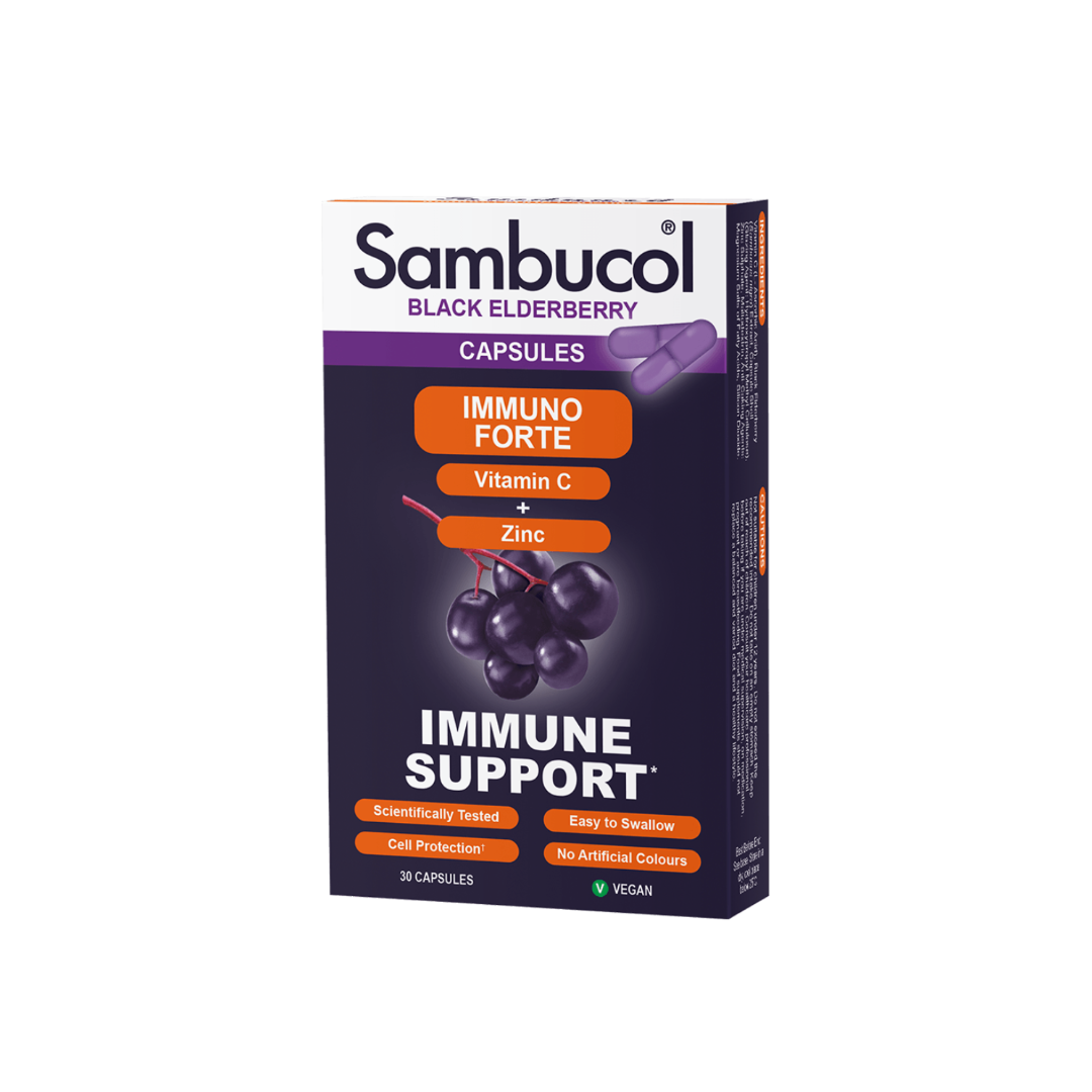 Sambucol Black Elderberry, 30 καψούλες